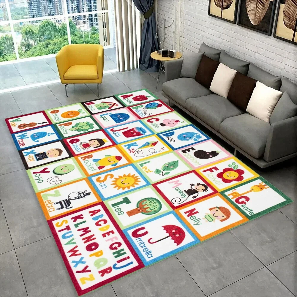 Abc Kids Early Education - ABC Cartoon Alphabet Kinder Krabbelteppich, Spielzimmer