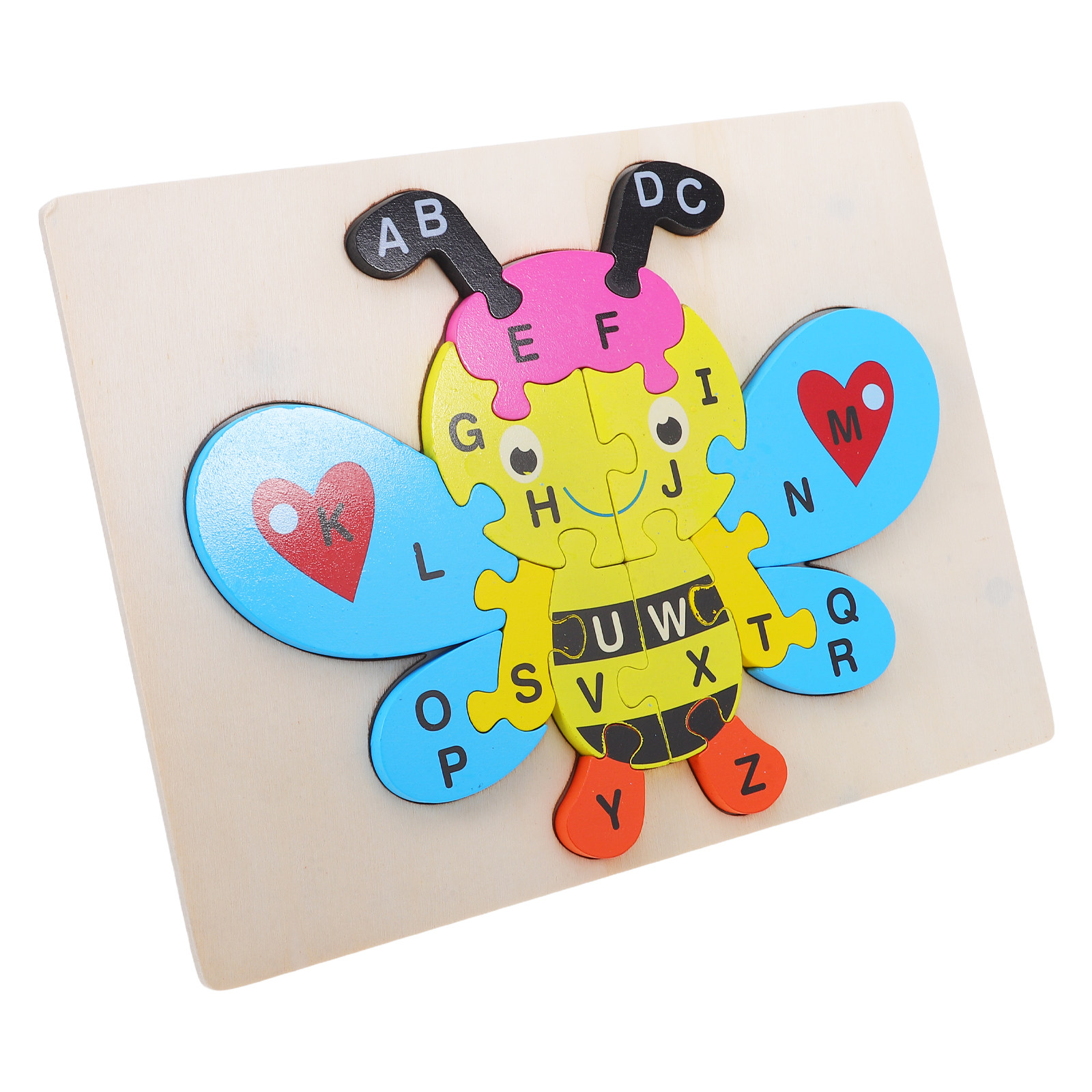 Abc Kids Early Education - 1 Set Holz-ABC-Puzzle in Bienenform, Montessori