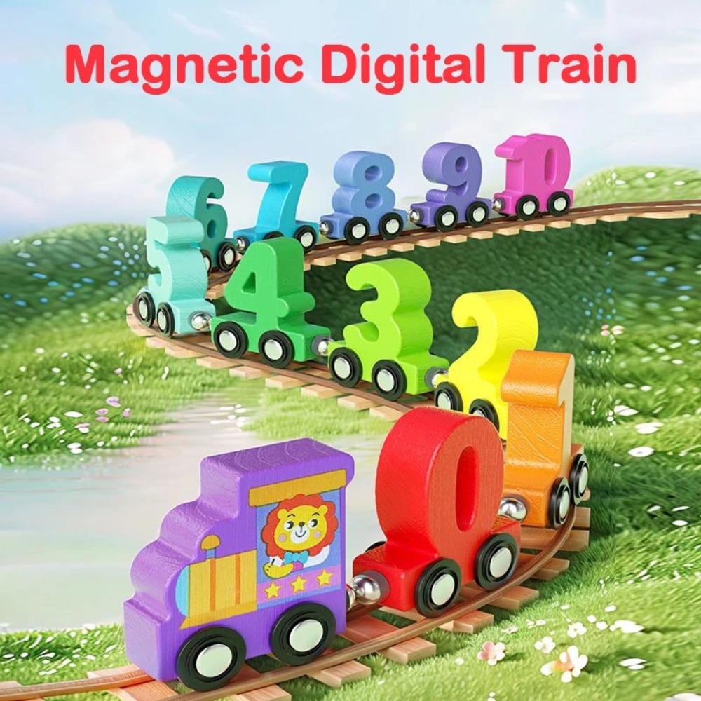 Kids Education Number - 1 Set 0-10 Nummerierte Digitale Eisenbahn-Spielzeuge
