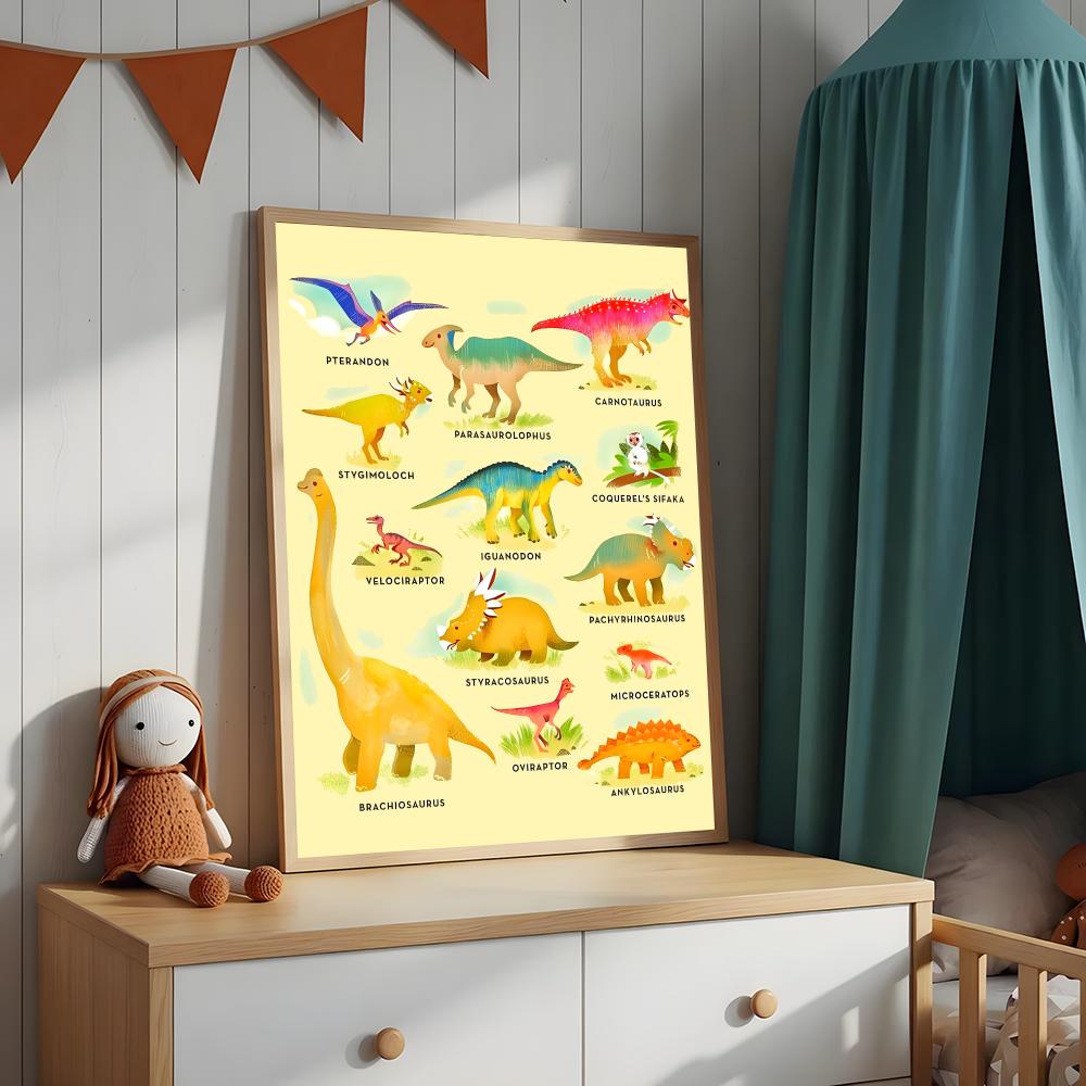 Kunst-Dinosaurier-Namen-Tafel, – Kids Education Name Bewertung und Preis